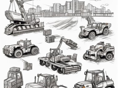 全图、简笔画、图解，工程机械设备全图全解